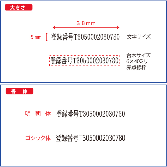 インボイスゴム印